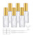 6 Pack 1.7 Oz Frosted Glass Spray Bottles with Fine Mist Atomizer &Golden Pump Cap,Empty Travel Size Perfume Liquid Containers for Essential Oils-Stickers,Pipette&Funnel included (Pack of 6)
