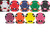 Casino Style Crown & Dice Design Clay 14gm Poker Chip Sample Set - 9 New Chips!