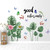 WOHAHA Plant Floral Wall Stickers Home Stickers for Wall Decoration Flowers Butterfly Family Wall Decals Peel and Stick Wall Decorations for Living Room Bedroom Waterproof Removable Wall Art Decor