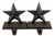 Party Explosions Cast Iron Rustic Stars Holiday Stocking Holders - Set of 2