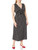 Star Vixen Women's Plus-Size Sleeveless O-Ring Maxi Dress, Black/White Dot, 1X