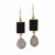 Agate Druzy Gold Plated Dangle Hook Earrings | Handmade Gemstone Earring | Sugar Druzy Rectangle & Pear Gift For Her Earring Jewelry 1233)1 (Black & White) Agate Druzy Gold Plated Dangle Hook Earrings | Handmade Gemstone Earring | Sugar Druzy Rectangle & Pear Gift For Her Earring Jewelry 1233)1 (Black & White)