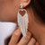 JWICOS Chandelier Tassel Dangle Drop Earrings Heart Fringe Dangle Earrings Long Silver Rhinestone Tassel Statement Earrings for Women and Girls
