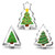 LUBTOSMN Christmas Tree Cookie Cutter Set-Size 4"4.7" -3-Pieces-Holiday Christmas Cookie Cutters Fondant Biscui Cutters