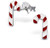 925 Sterling Silver Small Christmas Candy cane Stud Earrings (Nickel Free) 990