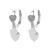 Tassel Hearts Small Hoop Earrings 925 Sterling Silver Cubic Zirconia Crystal Sweet Love Hearts Dangle Drop Cartilage Earring Huggied Hoops Dainty Jewelry Gifts for Women Girls (White Gold)