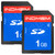 INDMEM SD Card 1GB (2 Pack) Class 4 Flash Memory Card MLC Stanard Secure Digital Cards Camera Cards