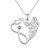 SLIACETE Stethoscope Necklace with Simulated Birthstone 925 Sterling Silver Stethoscope Heart Necklace Medical Jewelry Gifts for Her Wife Nurse Doctor