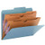 Smead Pressboard Classification File Folder with Pocket-Style Divider and SafeSHIELD Fasteners, 2 Dividers, 2" Expansion, Letter Size, Blue, 10 per Box (14081)