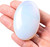 NUOTE White Opal Stone Palm Stone Crystal - Natural Chakra Reiki Polished Healing Thumbed Oval Pocket Worry Stone Crystals for Anxiety Stress Relief Therapy, Reiki Healing