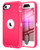I-HONVA for iPhone SE 2022/2020 Case Built-in Screen Protector Shockproof Dust/Drop Proof 3 in 1 Full Body Rugged Heavy Duty Durable Cover for Apple iPhone SE 3rd/2nd Gen 4.7,Pink/White