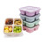 rngwaper 5 Pack Bento Lunch Box?4 Compartment Snack Containers?Divided Bento Snack Box?Meal Prep, Lunch Box Kids/Toddle/Adults,Food Storage Containers for School, Work and Travel (Multicolor-1)