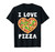 I Love Pizza Food Lovers Heart Gift Funny T-Shirt