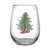 Slant Collections Christmas Wine Glasses Stemless Wine-Glass, 20-Ounce, Tree Traditional