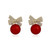 Christmas Earrings for Women Christmas Bow Earrings Xmas Earrings Red Ball Pearl Bow Earrings Teen Girl Gifts Trendy Stuff Christmas Jewelry for Women