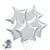 Costume SuperCenter Silver Star Balloon Bouquet Kit