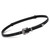 SUOSDEY Black Women Western Skinny Leather Belts Adjustable Fashion Thin Waist Belt for Dresses With Vintage Buckle