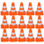 Kisangel Sand Toys Miniature Educational 30pcs Miniature Traffic Cones Mini Plastic Traffic Cones Orange Small Cones for Sand Table Engineering Construction Developmental Cupcake Toppers Mini Toys