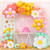 Groovy Daisy Balloon Garland Arch Kit Groovy Balloons with Hippie Daisy Flower Wall Decals Foil Balloons for Baby Shower Birthday Wedding Decorations Party Supplies