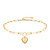 MEVECCO Gold Heart Initial Necklace 18K Gold Plated Handmade Letter Heart Choker Necklace for Women Minimalist Personalized Alphabet Necklaces Jewelry for Her
