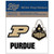 NCAA Purdue Boilermakers 6" Vinyl Sticker 3-Pack, Purdue Boilermakers Black, One Size