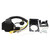 HiSport 7 Pin Trailer Wiring Harness for Truck RV 4-Way Flat to 7-Way Round Blade and 4 Way Trailer Wiring Harness Adapter Dual-Output Connector with Mounting Bracket