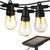 Brightech Ambience Pro - Waterproof LED Outdoor Solar String Lights - Hanging 1W Vintage Edison Bulbs - 27 Ft Heavy Duty Patio Lights Create Cafe Ambience On Your Porch