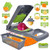 Vegetable Chopper 12 in 1 Multifunctional purpose vegetable slicer Gray vegetable cutter food chopper mandoline Slicer Dice Veggie Chopper Onion Chopper with container chopper vegetable cutter