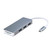 FUOYLOO 5 1 USB Splitter USB Charging Port High Ac Power Adapter Computer Hub Power Hub Charging Adapter USB c Hub Type c Hub Type c Hub Ethernet Card Reader Grey Dispenser Charge