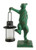 Creative Co-op Distressed Green Cast Iron Rabbit with Tealight Holder