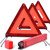 DSV Standard Emergency Triangles, Warning Triangles for Vehicles, Reflective Triangle, Safety Triangles with Case for Vehicles Breakdown, 3-Pack