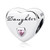 EZ Tuxedo Daughter Heart Charms 925 Sterling Silver Love Thanks Inscript Pendants for Bracelets