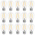 15 Pack S14 LED Replacement Bulbs for String Lights- 2 Watts Warm White Edison Light Bulbs E26 Candelabra Screw Base Clear Plastic Bulbs for Commercial Grade Outdoor Patio Garden Vintage String Lights
