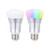 WONYERED WiFi Bulb 2-Pack E27 Smart Light Bulb 7W RGB Multicolor LED Light Bulb Wake up Lights Compatible with Smartphone Alexa Google Home with Timer Switch Scene Mode Remote Control Function