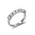 Amazon Collection Platinum-Plated Sterling Silver 7-Stone Ring made with Infinite Elements Cubic Zirconia (1 cttw), Size 9