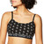 Calvin Klein Women's Ck One Cotton Unlined Bralette, Staggered Logo Black, S