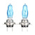 Edearkar H7 12V100W Halogen Headlight Bulb White Light 6000K H7 Halogen Xenon Bulb Blue Lampshade 12V Car Headlight Fog Light Lamp Replacement, 2-Pack