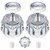 Dreyoo 2 Pack Faucet Handle Compatible with Delta Faucet RP17451, Replacement Faucet Handle with Offset Hole for Shower/Tub, 2-1/2'' x 2-1/8'' Faucet Knob, Single Knob Handle, Clear Acrylic Finish