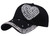 Shiny Baseball Cap for Women Pearl Loving Heart Chic Denim Hats Bling Metal Sun Hat Skullcap Adjustable Comfy Outdoor