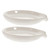 KICHOUSE 2pcs Ceramic Spoon Holder Utensil Holder Soup Spoon Rest Ceramic Ladle Rest Soup Spoons Ceramic Stove Spatula Holder Ceramic Ladle Holder White Storage Rack Ceramics Desktop