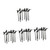 BESTOYARD 200 Sets flexible plastic straw halloween straws straw dispenser birthday party drink straws black table decor halloween party plastic straw drinking bendy paper straws Disposable