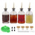 VOBAGA Coffee Syrup Dispenser 4 Pack, 7oz Glass Syrup Bottle for Honey, Coffee Bar Accessories with Stainless Steel Pour Spout