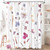 BTTN Floral Shower Curtain - Watercolor Flower Leaves Fabric Shower Curtain Set with Plastic Hooks, Modern Minimalist Decorative Waterproof Cloth Shower Curtains for Bathroom, 72x72, Plum