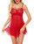 Avidlove Lingerie for Women Sexy Lace Babydoll for Bride Sheer Chemise Nightgowns Red, Medium