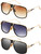 3 Pairs Gold Frame Retro Sunglasses Oversized Square Sunglasses Metal Frame Sunglasses Shades for Women Men