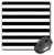 3dRose LLC 8 x 8 x 0.25 Inches Mouse Pad, Black/White Stripes (mp_24690_1)