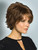 TISHINING Short Curly Brown Pixie Cut Wigs for White Women with Bangs Pixie Laered Mixed Brown Synthetic Shaggy Curly Wigs for Women Natural Looking Daily Party Hair Replacement Wig