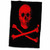 3D Rose Crossbones Picture of red Skull and Bones on Black Back TWL_201873_1 Towel, 15" x 22", Multicolor