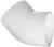Spears 417 Series PVC Pipe Fitting, 45 Degree Elbow, Schedule 40, 3" Socket