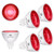 MAKYTWOW Red MR16 LED Light Bulbs, Gu5.3 Bi-pin Base LED Spotlights 12V LED Bulbs for Outdoor Landscape Track Lighting, 4W=50W Halogen Equivalent, 6Pack